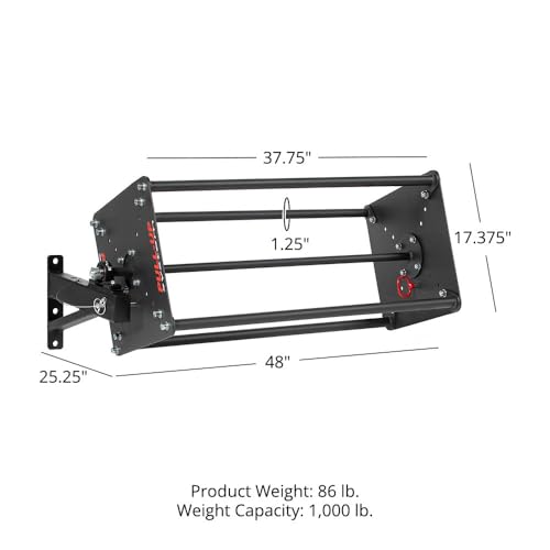 Titan Fitness Titan Series Rack-Mounted Revolving Pull-Up System, 1.25” or 2” Pull-Up Bars