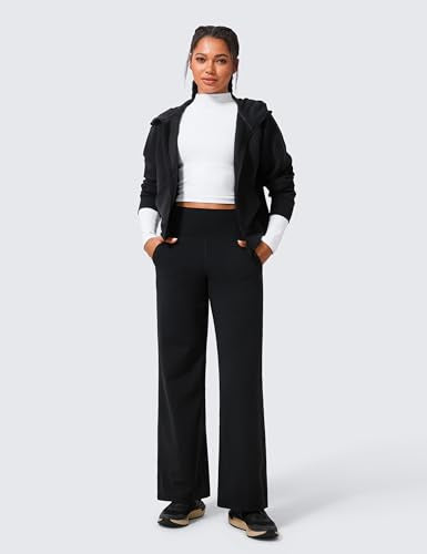 CRZ YOGA Butterlift Wide Leg Pants Pockets 29"/31"/33" - High Waisted Yoga Lounge Buttery Soft Comfy Casual Womens