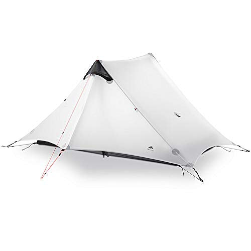 3F UL GEAR Lanshan 2 Person Tent Hiking Ultralight Camping Tent Professional 15D Silnylon Rodless Trekking Pole Tent Water...