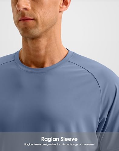 Soothfeel Mens Workout Shirts Quick Dry Athletic Running T-Shirts Short Sleeve Cooling Moisture Wicking Gym Active Tee Tops