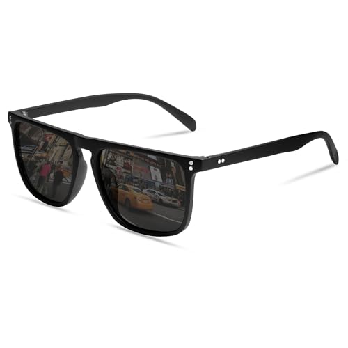 VANLINKER Polarized Square Sunglasses for Men Women Dark Shades with UV Protection for Driving VL9748