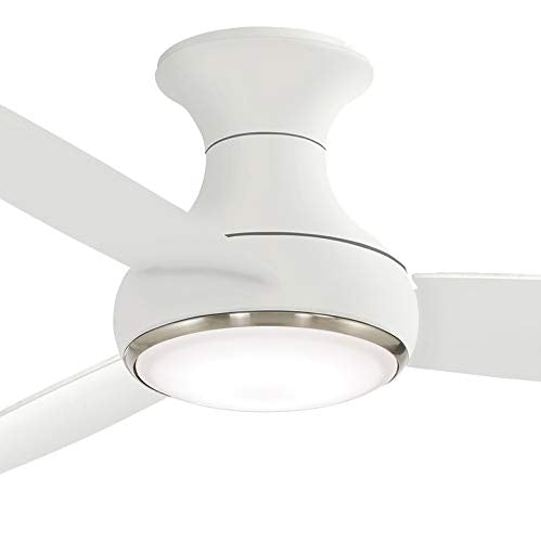Minka-Aire Concept Iii 54 Hugger Ceiling Fan With Led Light Kit In White Finish, F467L-Wh