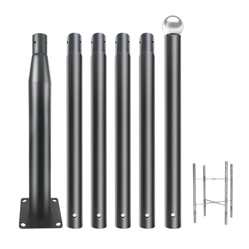 Xhmeishan Street Light Pole 20Ft, Street Light Poles for Outdoor Lighting,Solar Pole Accessory for Street, Suitable for Ba...