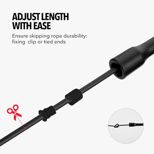Boldfit Skipping Rope for Men and Women Jumping Rope With Adjustable Height Speed Skipping Rope for Exercise, Gym, Sports ...