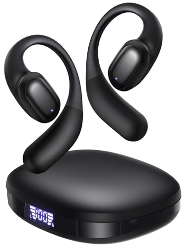 PSIER Open Ear Headphones Bluetooth 5.3 Bone Conduction Headphone, Soft Wireless Open Earbuds IPX6 Waterproof, Open Ear Ea...