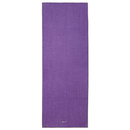 Gaiam Yoga Towel - Mat Sized Active Dry Non Slip Moisture Wicking Sweat Absorbent Microfiber Hot Yoga Towel for Women & Me...
