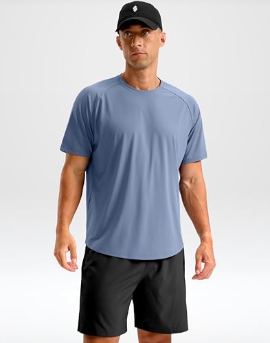 Soothfeel Mens Workout Shirts Quick Dry Athletic Running T-Shirts Short Sleeve Cooling Moisture Wicking Gym Active Tee Tops