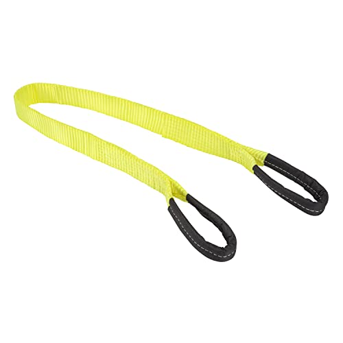 SmartStraps 2”x4’ Nylon Webbing Lifting Sling, Yellow (1pk) – 3,200lbs Vertical Lifting Capacity, 1,067lbs Safe Work Load...