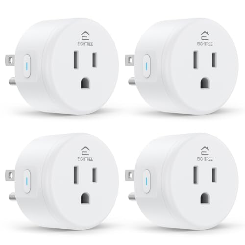 EIGHTREE Smart Plug, WiFi Outlet Works with Alexa & Google Home, Smart Home Socket with Remote Control & Timer Function, ...