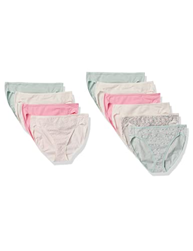 Amazon Essentials Womens Cotton High Leg Brief Underwear (Available in Plus Size), Breathable
