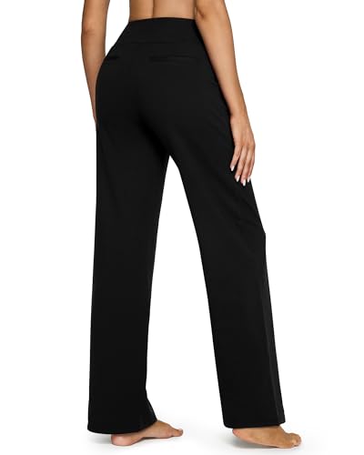 G4Free EverGoing Yoga Pants Women Wide Leg Pants with Pockets High Waist Stretch Dress Casual Sweatpants Petite/Regular/Tall