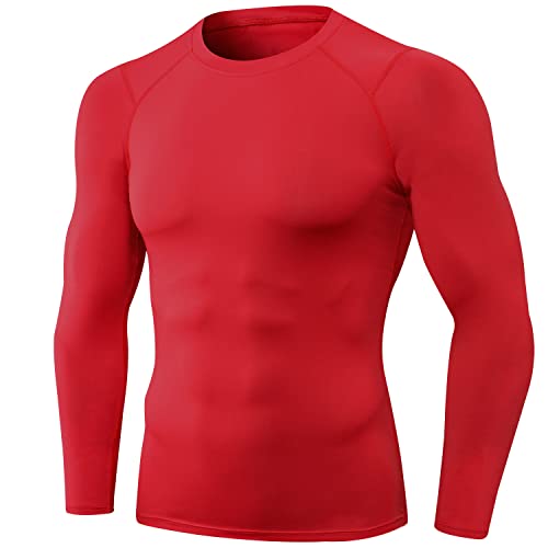 SPVISE Men's Compression Shirt Long Sleeve Athletic Workout T-Shirts Top Active Sport Baselayer Undershirt Gear Shirt Dry Fit