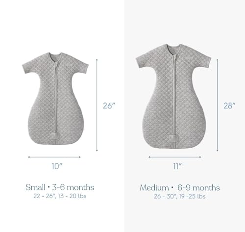 HALO Easy Transition Sleepsack Wearable Blanket, TOG 1.5, Heather Grey, Small