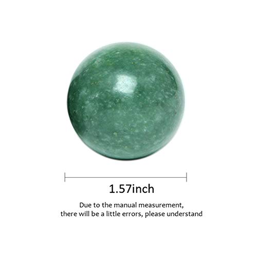 BRABUD 1.57" Marble Green Baoding Balls Chinese Health Exercise Massage Balls Stress Relieve Hand Exercise BS023