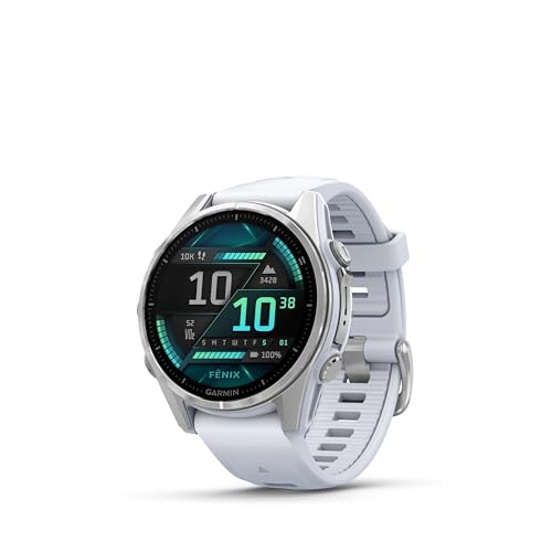 Garmin fēnix® 8 – 43mm, AMOLED, Premium Multisport GPS Smartwatch, Long-Lasting Battery Life, Dive-Rated, Built-in LED Fla...