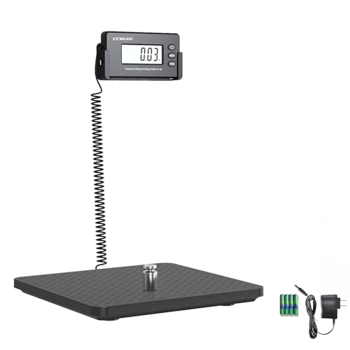 Shipping Scales 440lbs x 1oz Highly Accurate Postal Scales Ultrathin ABS Large Platform,Superlight Postal Scales for Shipp...
