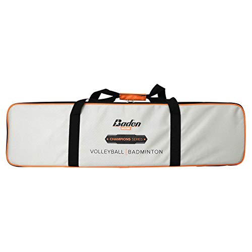 Baden Champions Volleyball/Badminton Portable Combo Set, 4 Raquets + 3 Birdies + Boundary + Volleyball + Pump + Carry Bag