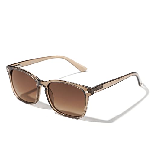 TIJN Polarized Sunglasses for Womens and Mens,Classic Square Frames Shades for UV Protection, Stylish and Trendy Sunnies