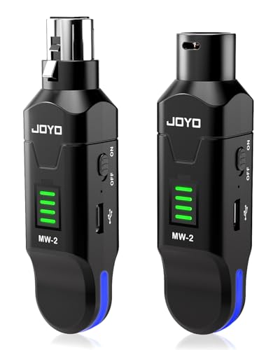 JOYO 2.4GHz Wireless Microphone System 4-Channel XLR Transmitter & Receiver Dynamic/Phantom-Powered Condenser Mics Adapter...