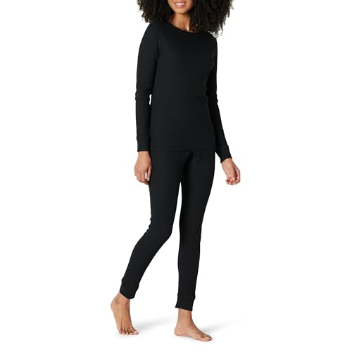 Amazon Essentials Women's Waffle Slim Fit Pajama Set, 2 Piece Long Sleeve