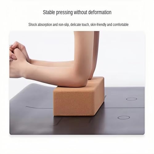 MBHKRRS Yoga Block - Fine-Grain Cork Block, Yoga Equipment, Home Gym Accessory, Pilates Tool, Lightweight for Travel, Extr...