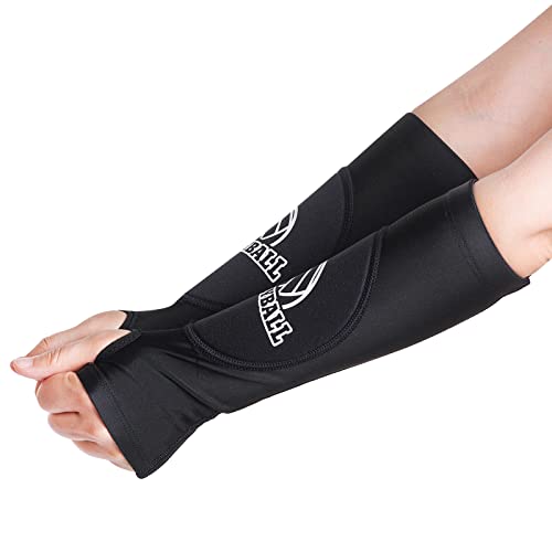 obmwang 2 Pieces Volleyball Accessories Including Volleyball Knee Pads and Volleyball Arm Sleeves with Protection Pads and...