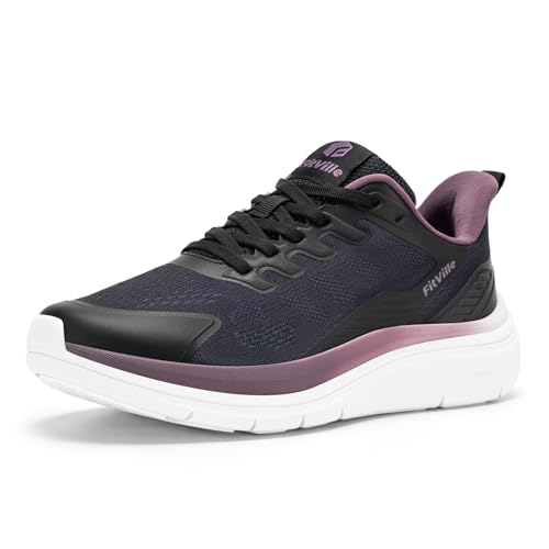 FitVille Woman Walking Shoes Wide Width Heel Pain Lightweight Cloud Lite V1
