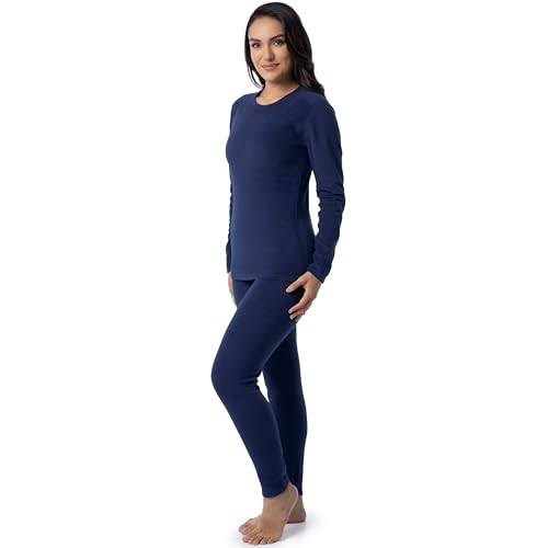 Fruit of the Loom womens Stretch Fleece Lined Thermal Long Johns Underwear Set