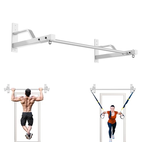 2025 Upgrade Pull Up Bar Wall Mounted - 600 lbs Heavy Duty Strength Training Pull-Up Bars, Ideal Rogue Pull Up Bar for Hom...