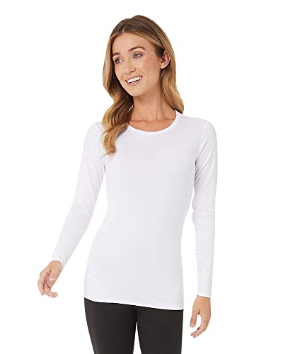 32 Degrees Women's Lightweight Baselayer Crew Top | Long Sleeve | Form Fitting | 4-Way Stretch | Thermal