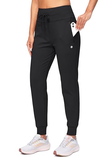 G Gradual Women's Fleece Lined Joggers High Waisted Water Resistant Thermal Winter Sweatpants Running Hiking Pockets