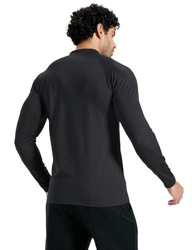 NASBING Mens Thermal Shirt Mock Turtle Neck Fleece Lined Base Layer Cold Weather Long Sleeve Undershirt Winter Underwear Tops