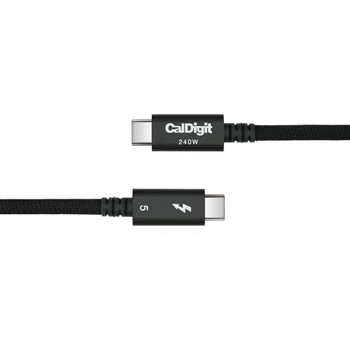 CalDigit Thunderbolt 5 Pro Active Braided Cable - 120Gbps 240W Power Delivery, Compatible with Thunderbolt 3, 4, USB4 Type...