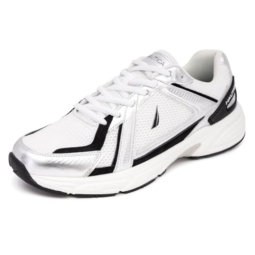 Nautica Mens Running Sneakers Sport Fashion Lace-Up Athletic Soft Shoes for Gym Tennis Men – Cushioned, Breathable, Lightw...