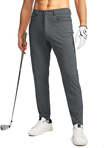 G Gradual Men's Stretch Golf Pants with 6 Pockets Slim Fit Dress Pants for Men Travel Casual Work