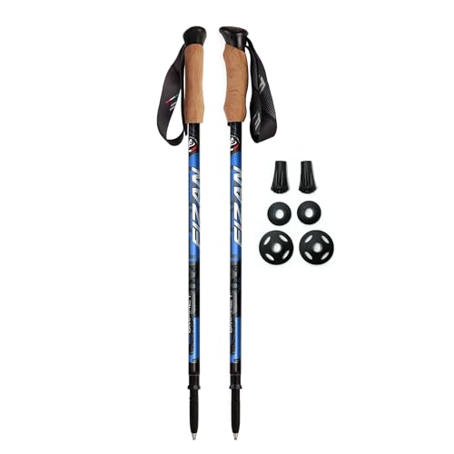 Fizan Compact 3 Trekking Poles – 5.6 oz Ultralight, Backpacking, Thru Hiking Poles, Adjustable, Collapsible, Customized Fi...