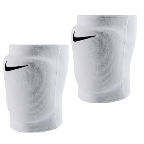 Nike Premium Dri-Fit Knee Pads (1 Pair), Essential/Streak/Varsity, Cushioning/Sweat-wicking/Unisex (Essential White - XS/S)