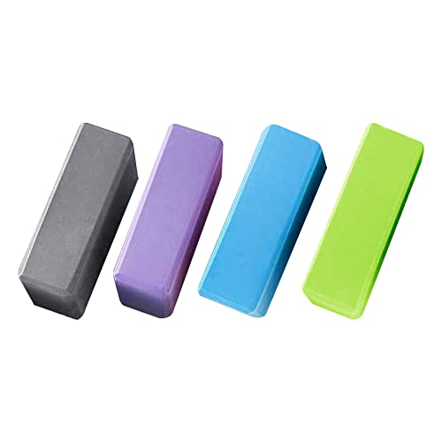 4 Pcs Yoga Blocks High Density EVA Yoga Brick Foam Blocks to Improve Strength, Flexibility and Balance, Non-Slip Surface f...