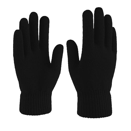 UTTPLL Stretchy Mittens Sports Knitted Gloves Unisex Magic Gloves Winter Full Finger Elastic Warm Mittens for Women Men
