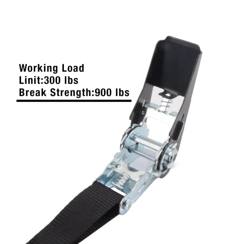 XSTRAP STANDARD Ratchet Straps, 900 LB Break Strength, 8-Pack 10FT Ratchet Tie Down Straps Set for Motorcycle Straps Tie D...