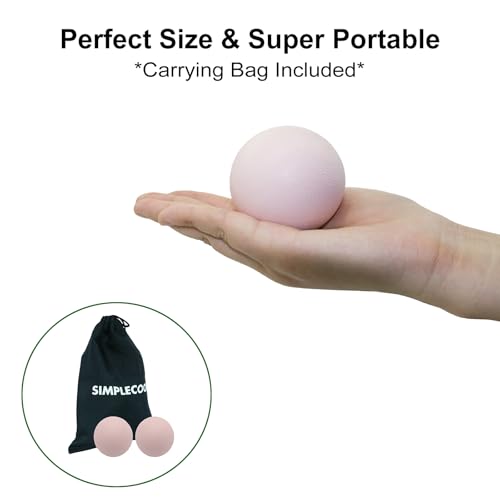 Small Hard Massage Ball 2 Pack. Lacrosse Ball Size Fascia Balls for Trigger Point Deep Tissue Myofascial Release Muscle Re...