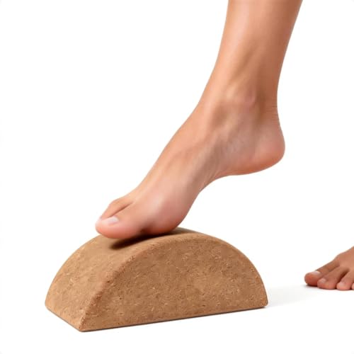 VOSAREA Cork Yoga Block - High Density Natural Support for Pilates, Hot Yoga & Meditation - Non Slip Pilates Bricks for Ba...