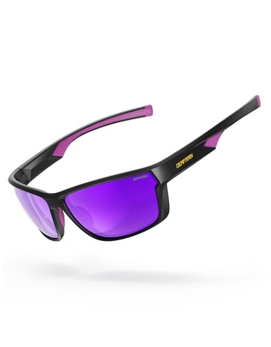 DEAFRAIN Polarized Sports Sunglasses for Men Women, Ideal for Running Fishing Driving Unbreakable Frame with UV Protection