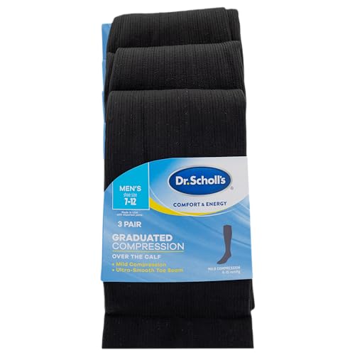 Dr. Scholl's Men's Graduated Compression Over the Calf Socks (3-Pack)