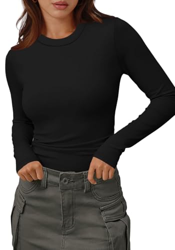 XIEERDUO Womens Long Sleeve Thermal Shirt Fleece Mock Neck Tops 2025 Fashion Slim Fit