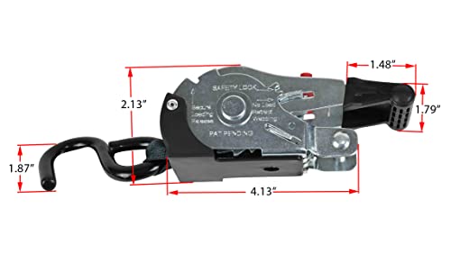 Mytee Products 4 Pack 1'' x 10' Bolt on Retractable Ratchet Straps for Cargo - Coated S Hook Auto Retract Ratchet Straps -...