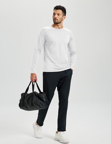 TACVASEN Men's Thermal Shirt Long Sleeve Fleece Lined Base Layer Lightweight Athletic Undershirt Winter Tops Workout
