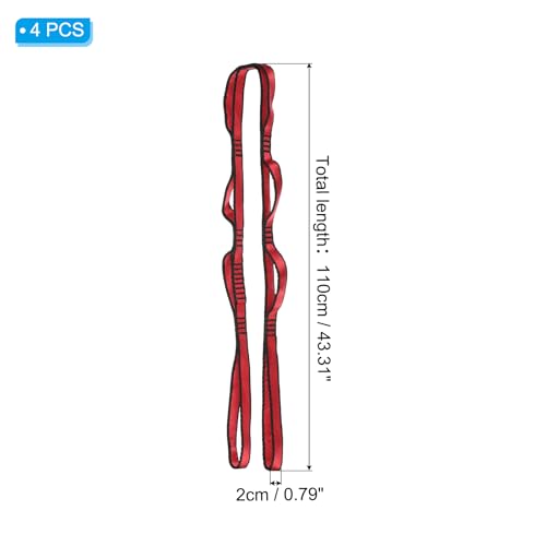PATIKIL Daisy Chain Straps, Strong Climbing Strap Adjustable Nylon Chain Sling with Loops for Aerial Yoga Hammock Swing