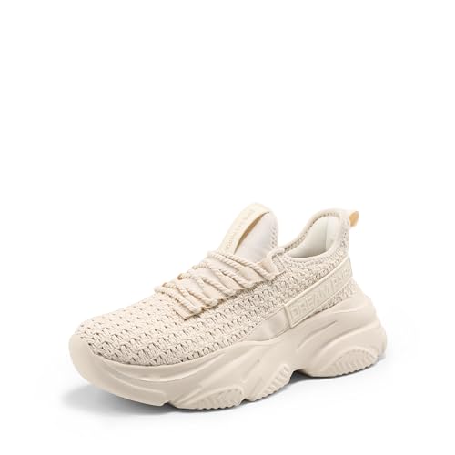 DREAM PAIRS Women's Platform Chunky Fashion Sneakers Slip on Walking Stylish Lightweight Classic Casual Sneaker