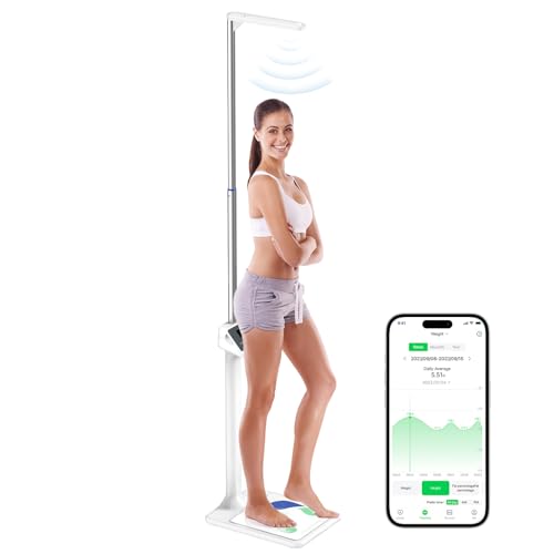 arboleaf Digital Physician Scale, Ultrasonic Height and Weight Scale, Smart Body Composition Analyzer for Gym and Home, 1...